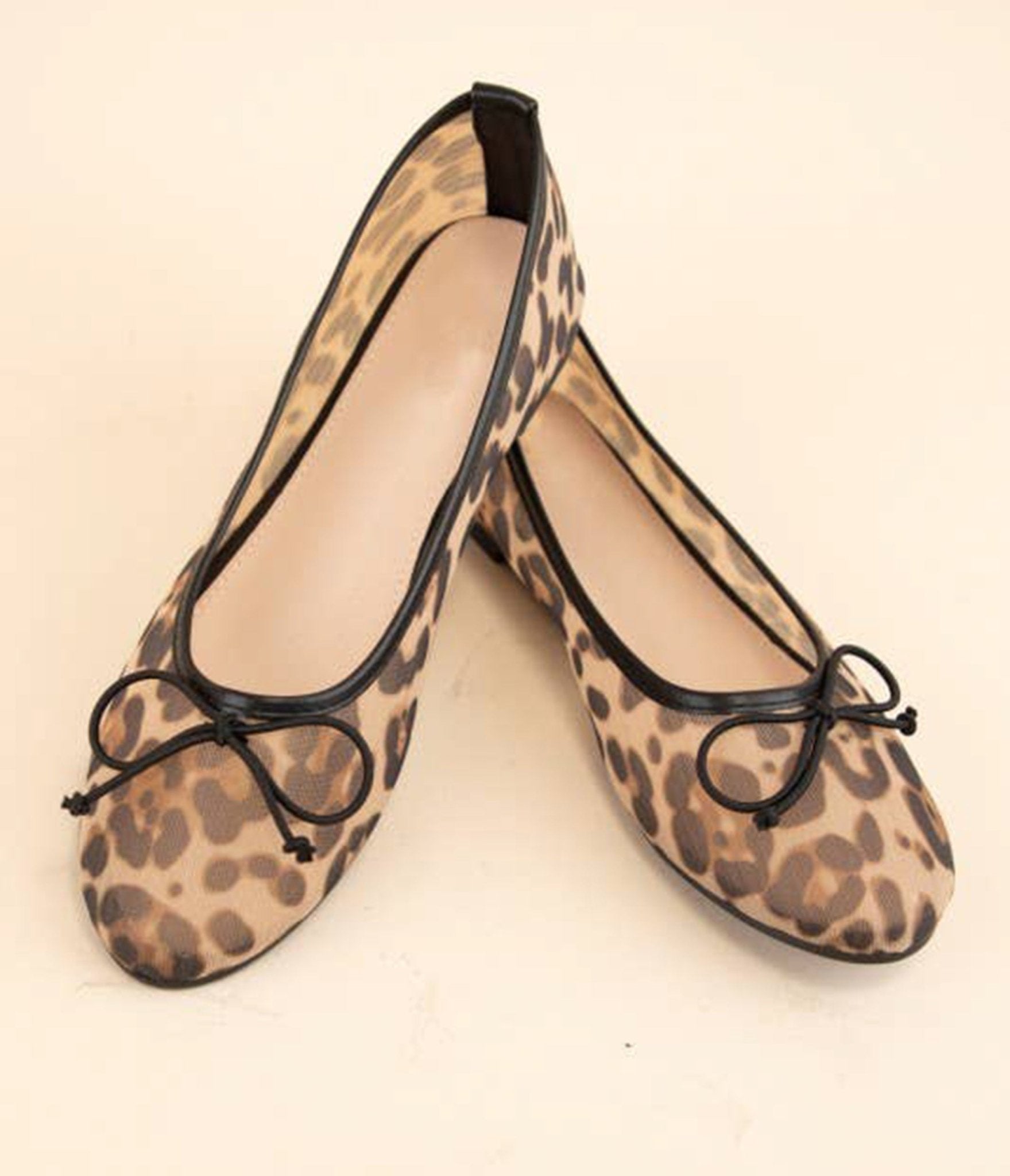 Leopard Mesh Ballet Flats - Unique Vintage - Womens, SHOES, FLATS