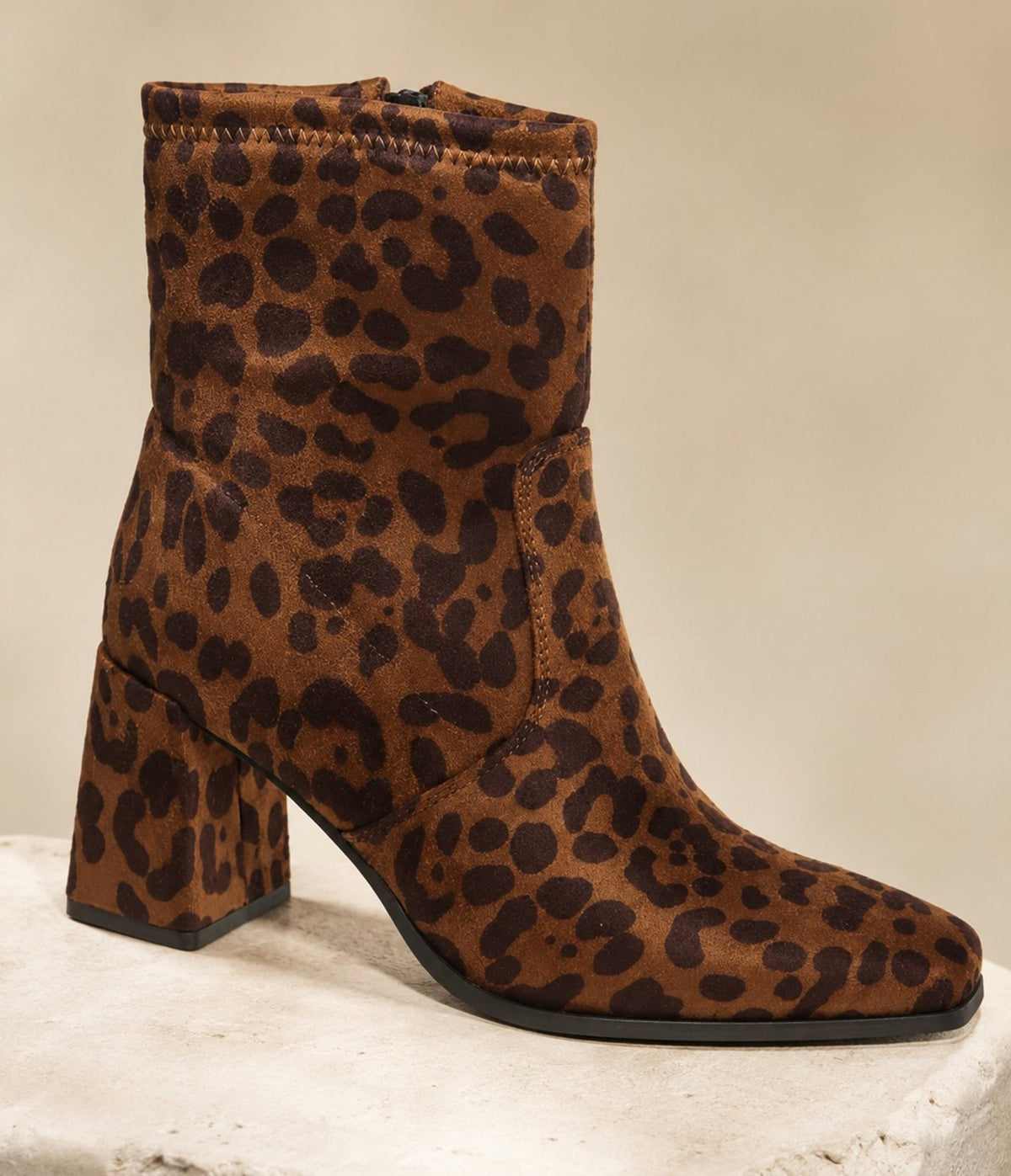 Leopard Print Booties - Unique Vintage - Booties