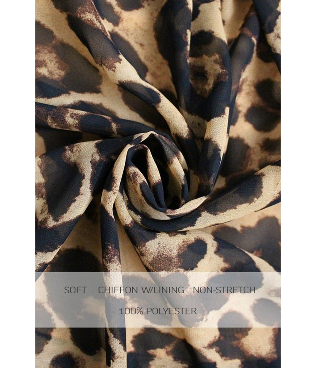 Leopard V Neck Maxi Dress - Unique Vintage - Maxi Dresses