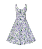 Lilac Meadow Swing Dress - Unique Vintage - Womens, DRESSES, SWING