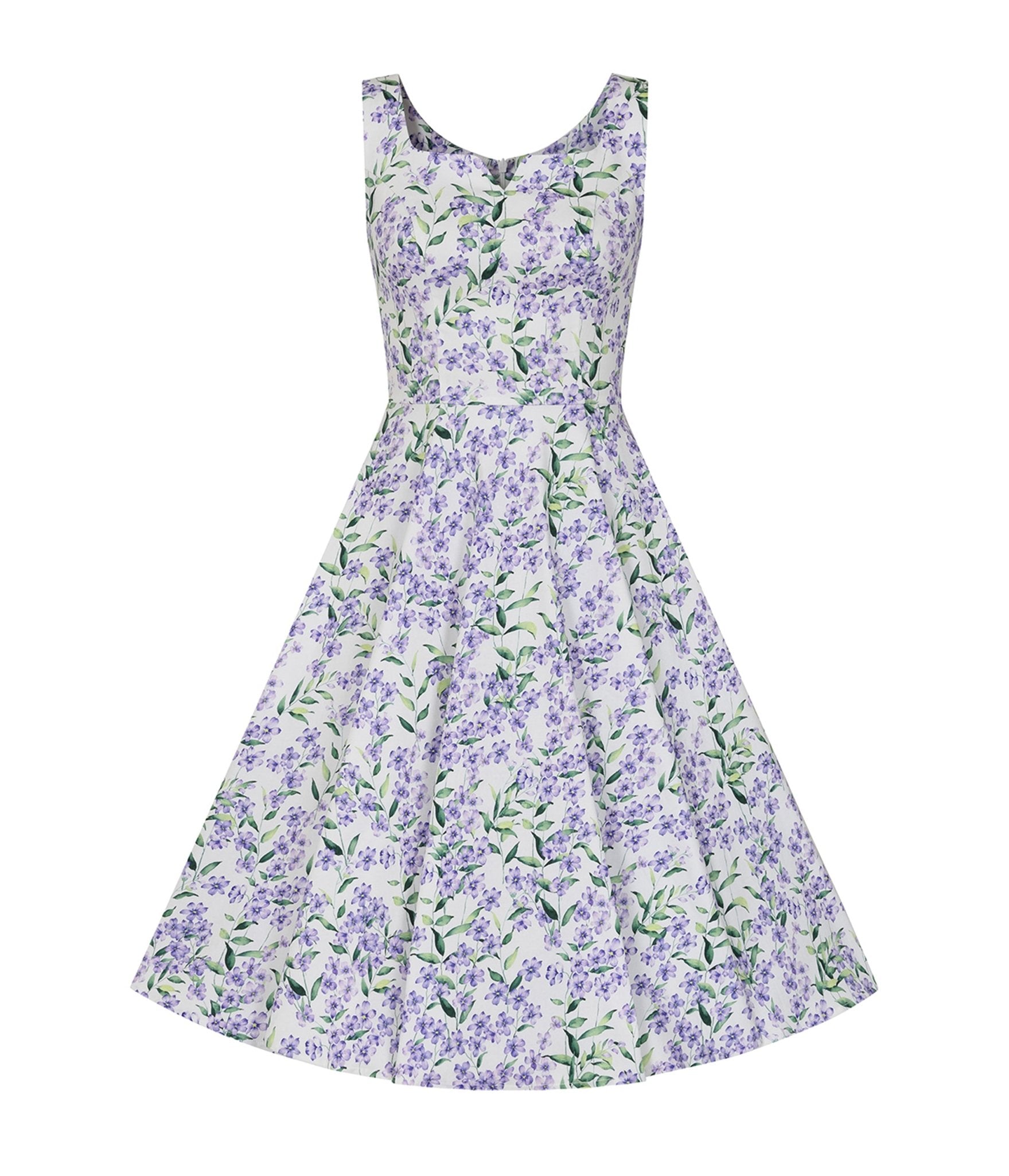 Lilac Meadow Swing Dress - Unique Vintage - Womens, DRESSES, SWING