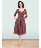 lindy bop red polka dot dress Vintage Dresses Lindy Bop Red Polka Dot Dress Lindy Bop 1940s Fashion Grable Tea Dress Polka