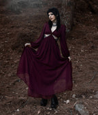 Lively Ghosts Burgundy Cutout Eclipse Maxi Dress - Unique Vintage - Womens, DRESSES, MAXI