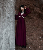 Lively Ghosts Burgundy Cutout Eclipse Maxi Dress - Unique Vintage - Womens, DRESSES, MAXI