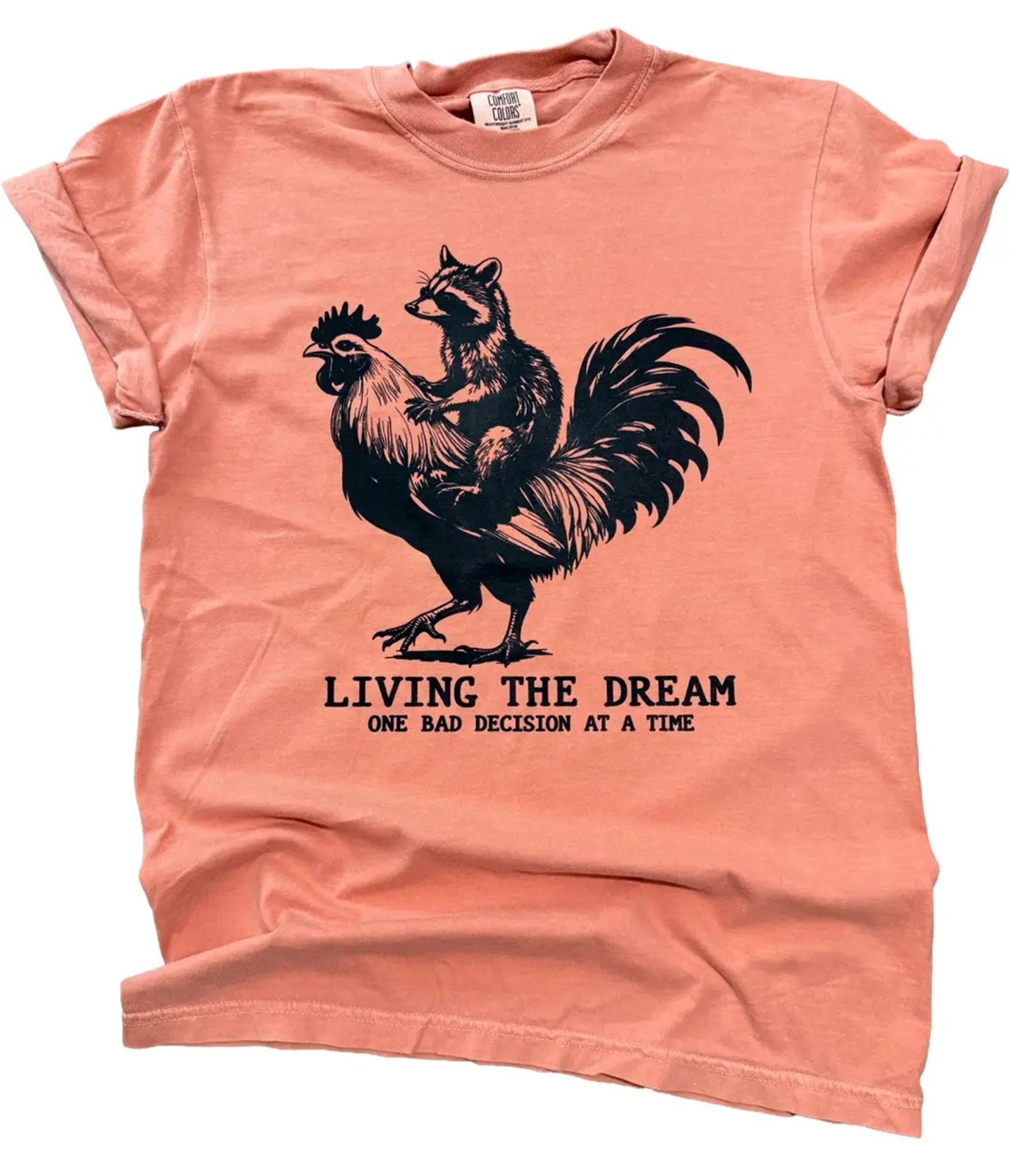 Living the Dream Unisex Graphic Tee - Unique Vintage - Womens, TOPS, SHIRTS