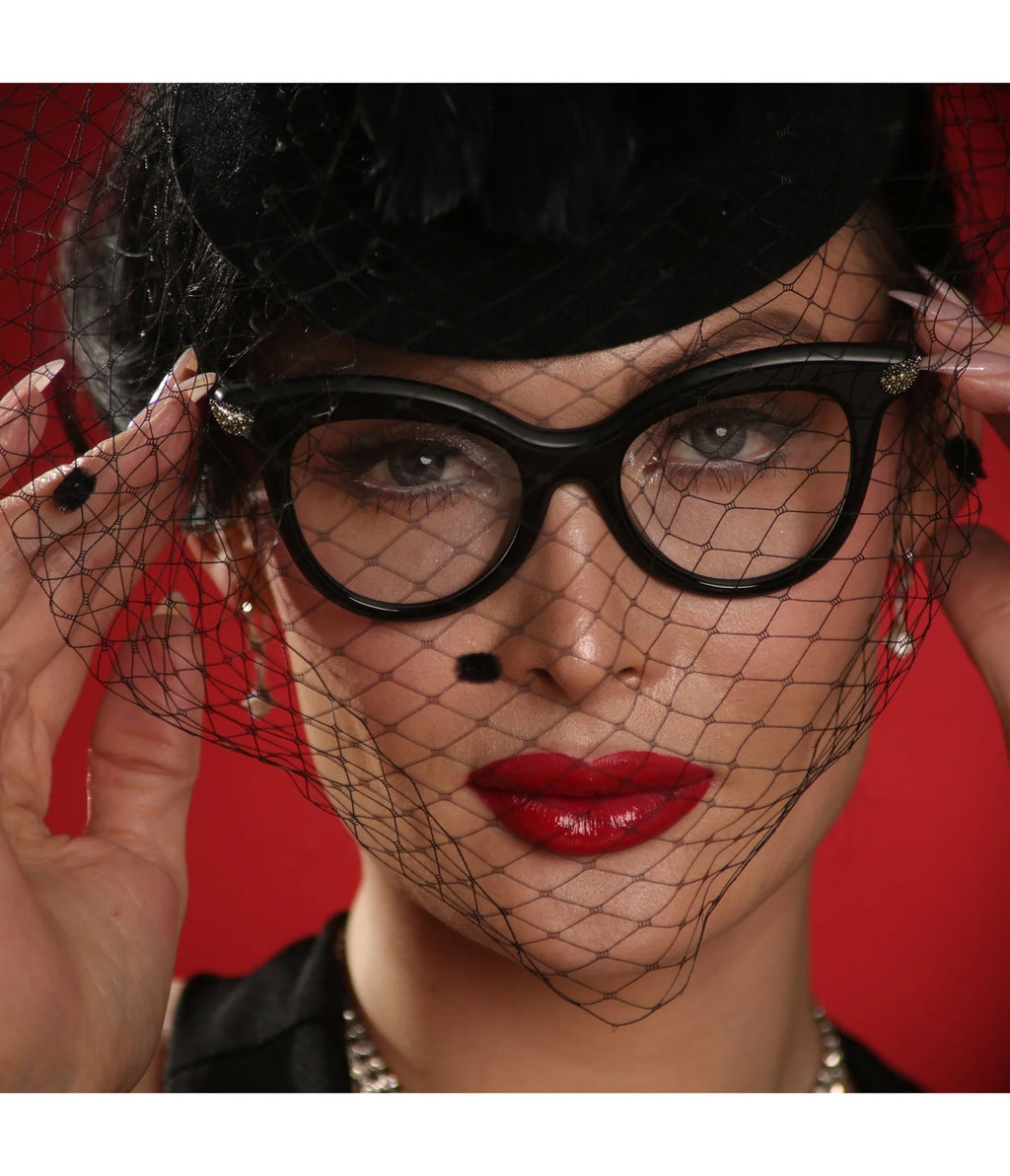 Lux De Ville Black Deville Sunglasses - Unique Vintage - Womens, ACCESSORIES, SUNGLASSES