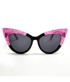 Lux De Ville Black & Pink Queen Bee Sunglasses - Unique Vintage - Womens, ACCESSORIES, SUNGLASSES