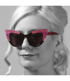 Lux De Ville Black & Pink Queen Bee Sunglasses - Unique Vintage - Womens, ACCESSORIES, SUNGLASSES