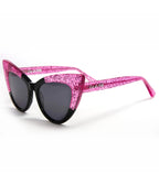 Lux De Ville Black & Pink Queen Bee Sunglasses - Unique Vintage - Womens, ACCESSORIES, SUNGLASSES