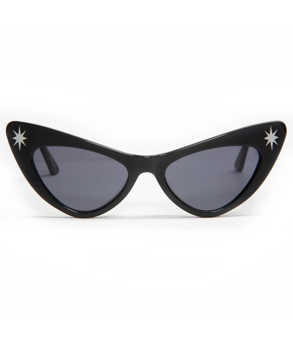 Lux De Ville Black Starlite Sunglasses - Unique Vintage - Womens, ACCESSORIES, SUNGLASSES