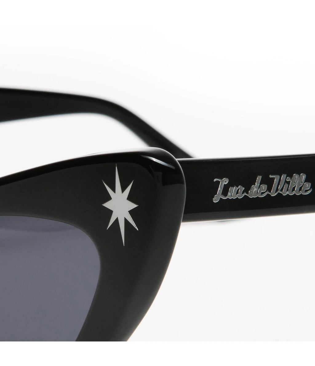 Lux De Ville Black Starlite Sunglasses - Unique Vintage - Womens, ACCESSORIES, SUNGLASSES
