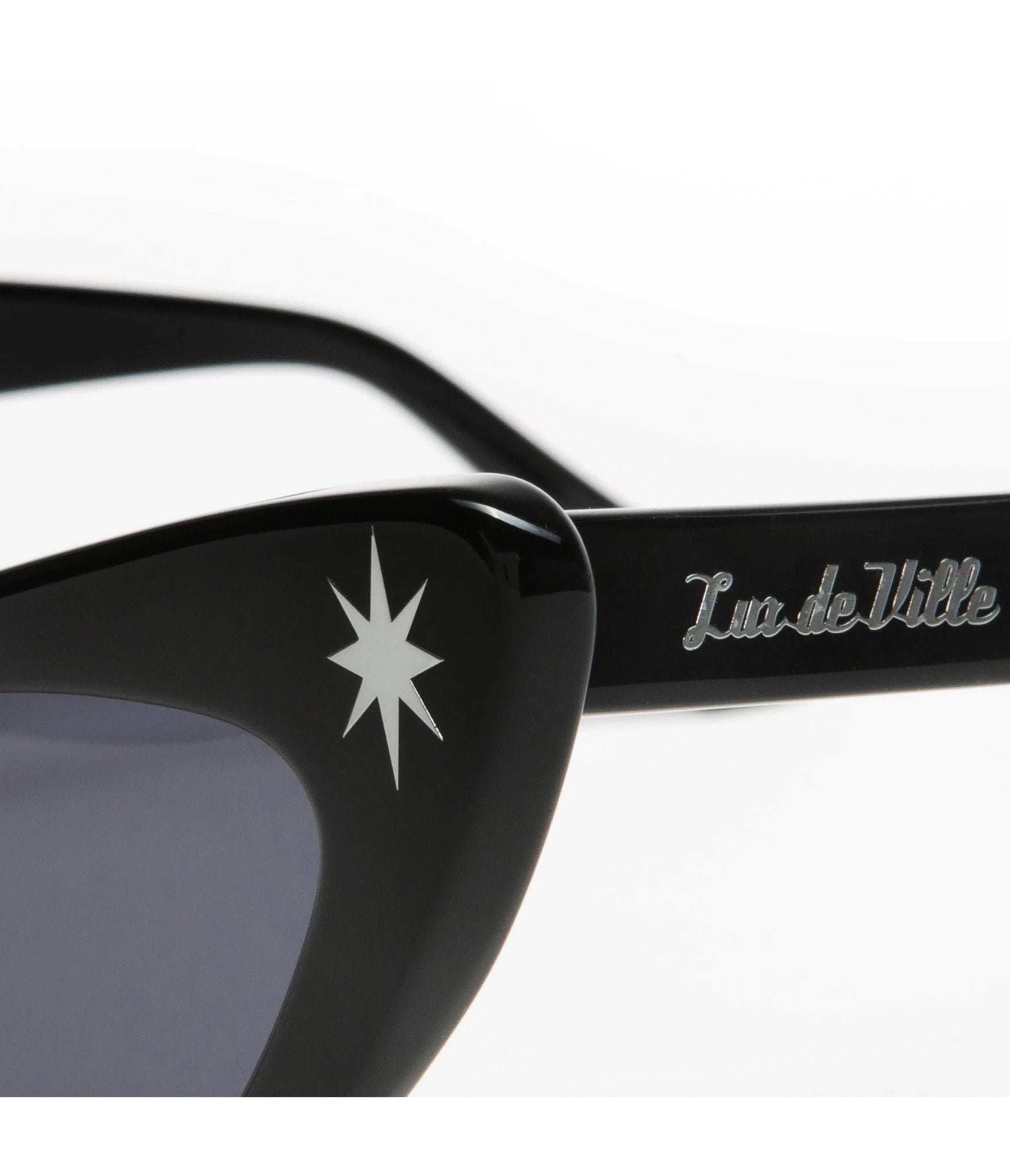 Lux De Ville Black Starlite Sunglasses - Unique Vintage - Womens, ACCESSORIES, SUNGLASSES