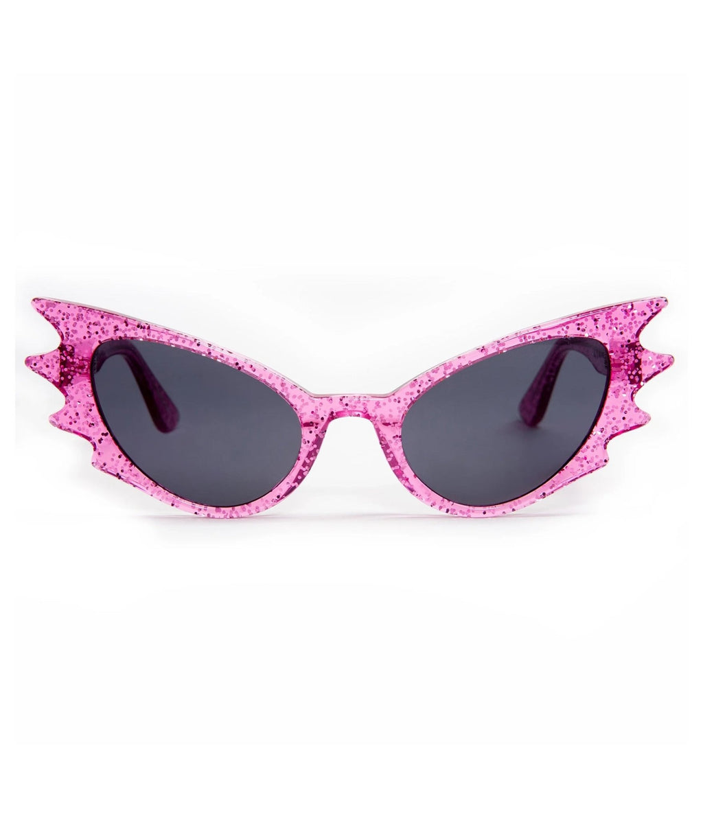 Lux De Ville Pink Sparkle Temper Sunglasses - Unique Vintage - Womens, ACCESSORIES, SUNGLASSES