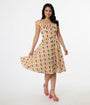 Magnolia Place Multicolor Pear Print Cotton Barbara Swing Dress