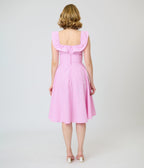 Magnolia Place Pink Stripe Barbara Swing Dress - Unique Vintage - Womens, DRESSES, SWING