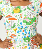 Magnolia Place Plus Size Gnome & Frog Anna Swing Dress - Unique Vintage - Womens, DRESSES, SWING