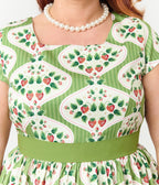Magnolia Place Plus Size Strawberry Wallpaper Anna Swing Dress - Unique Vintage - Womens, DRESSES, SWING