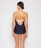 Marina West Black & White Dot One Piece Swimsuit - Unique Vintage - Womens, SWIM, 1 PC