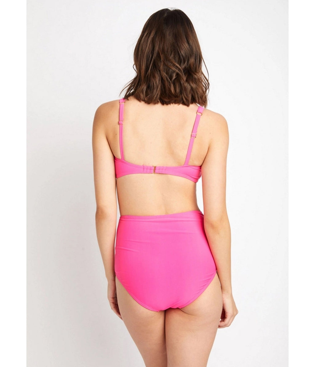 Marina West Hot Pink Two Piece Swim Set - Unique Vintage - Womens, SWIM, 2 PC