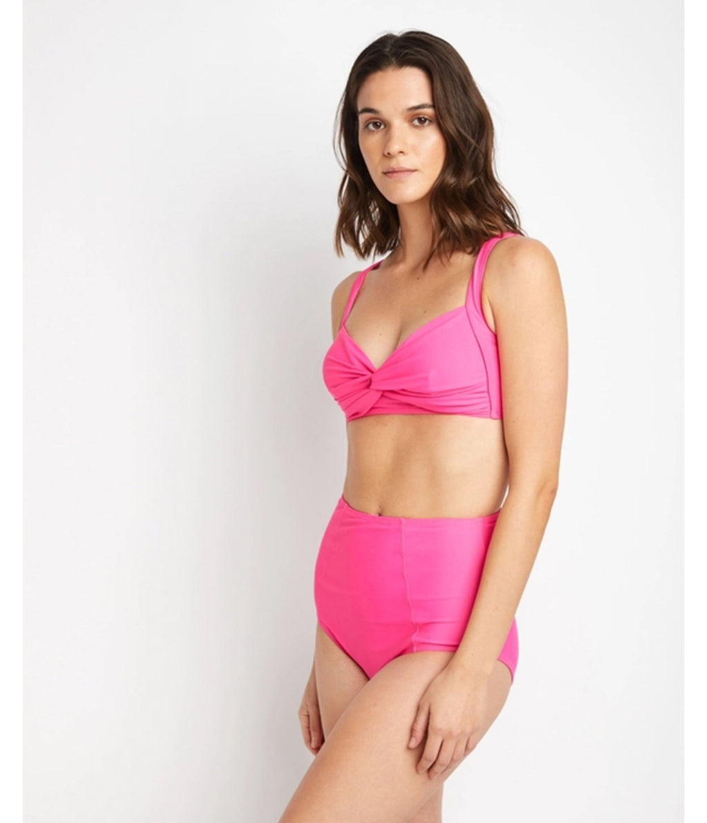 Marina West Hot Pink Two Piece Swim Set - Unique Vintage - Womens, SWIM, 2 PC