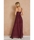 Maroon Corset Maxi Dress - Unique Vintage - Womens, DRESSES, MAXI