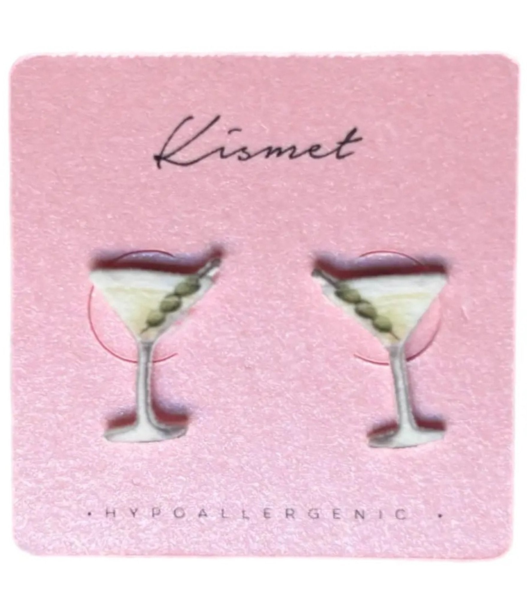 Martini Glass Novelty Stud Earrings - Unique Vintage - Womens, ACCESSORIES, JEWELRY