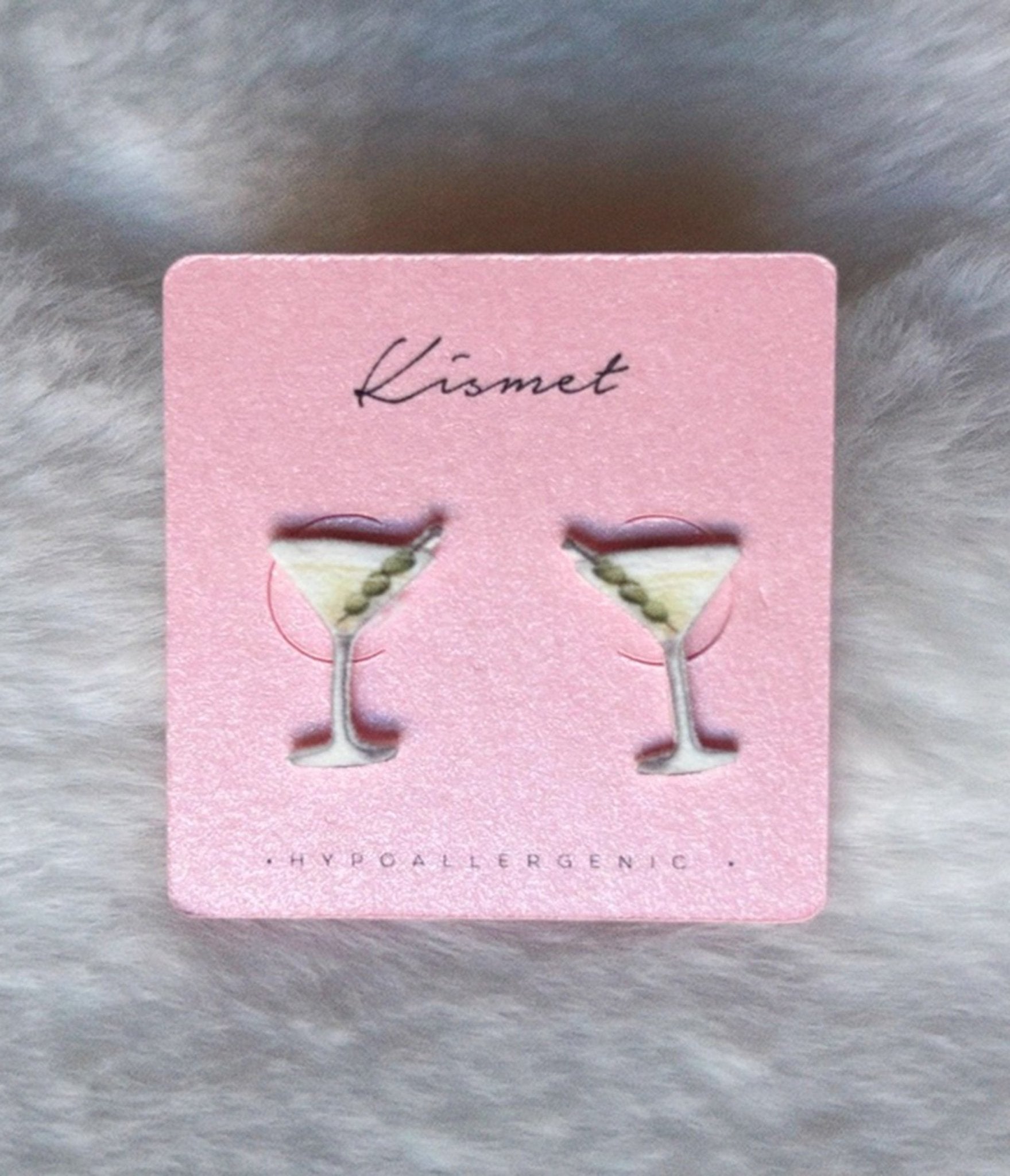 Martini Glass Novelty Stud Earrings - Unique Vintage - Womens, ACCESSORIES, JEWELRY