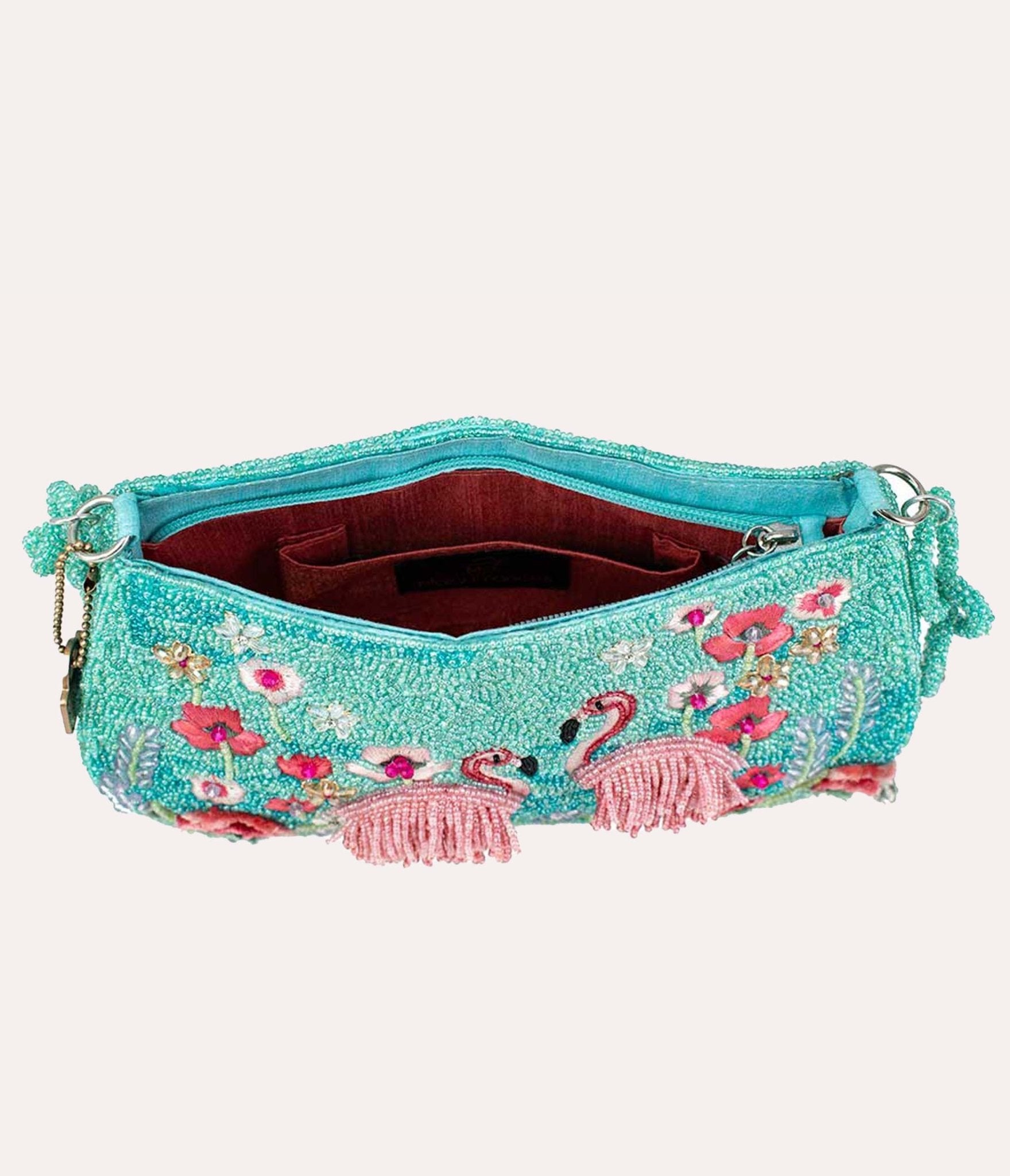 Mary Frances Flirty Flamingos Crossbody Bag - Unique Vintage - Womens, ACCESSORIES, HANDBAGS