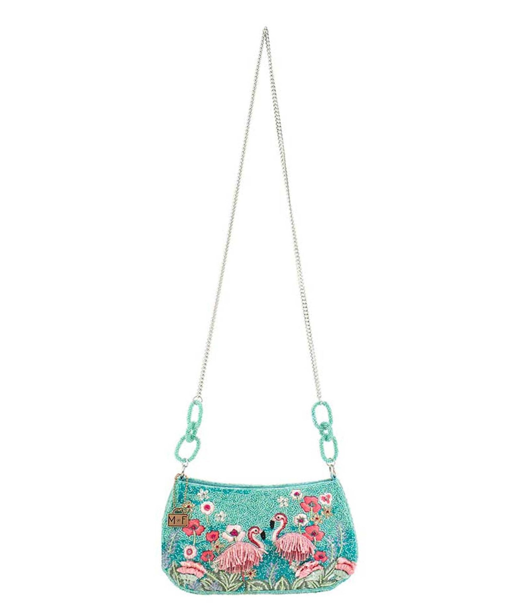 Mary Frances Flirty Flamingos Crossbody Bag - Unique Vintage - Womens, ACCESSORIES, HANDBAGS