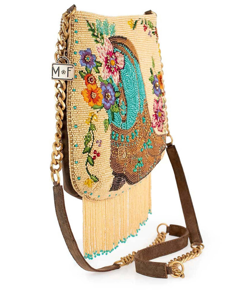 Mary Frances Line Dance Crossbody Handbag - Unique Vintage - Womens, ACCESSORIES, HANDBAGS