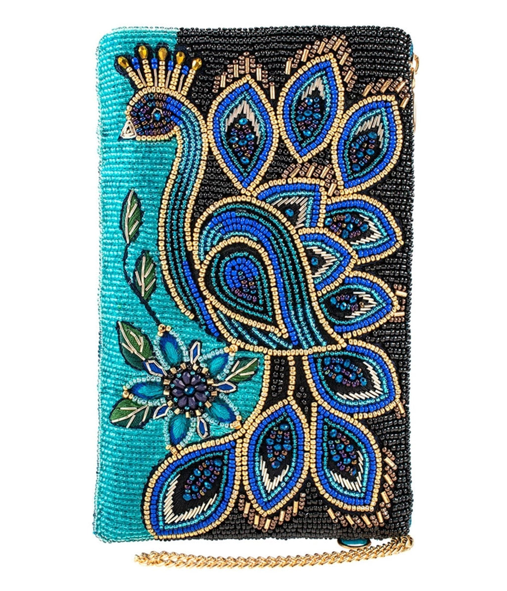 Mary Frances Peacock Pride Crossbody Phone Bag - Unique Vintage - Womens, ACCESSORIES, HANDBAGS