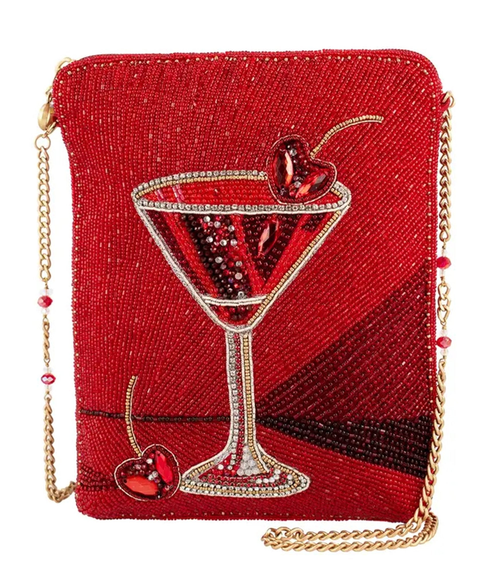 Mary Frances Red Martini Handbag - Unique Vintage - Womens, ACCESSORIES, HANDBAGS
