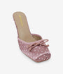 Mauve Polka Dot Ballerina Mule Heels