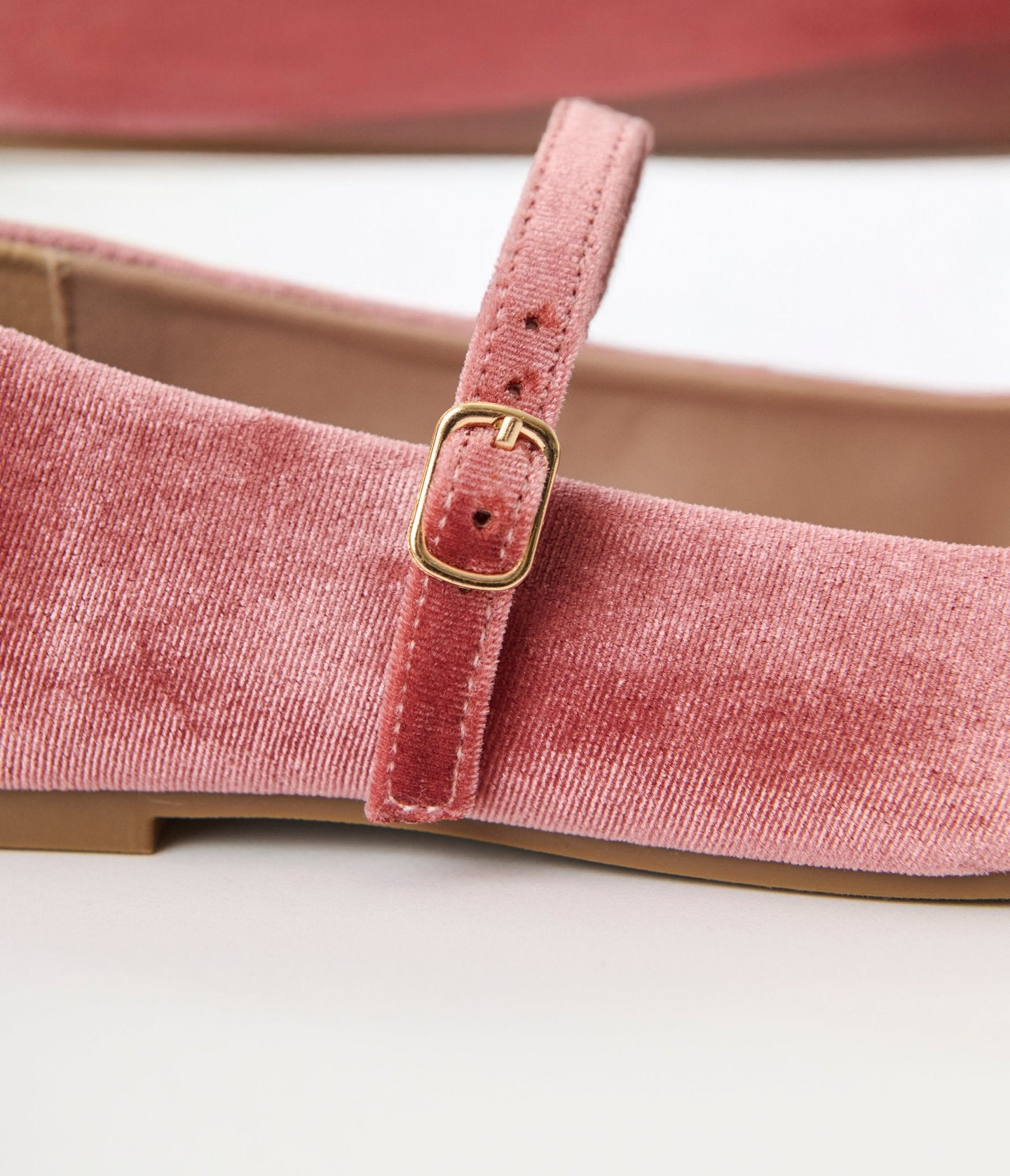 Mauve Velvet Ballet Flats - Unique Vintage - Womens, SHOES, FLATS