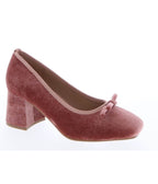 Mauve Velvet Heels - Unique Vintage - Womens, SHOES, HEELS
