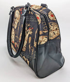 Medical Morbidity Leatherette Bowler Bag - Unique Vintage - Womens, ACCESSORIES, HANDBAGS