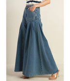 Medium Wash Denim Wide Leg Jeans - Unique Vintage - Womens, BOTTOMS, PANTS