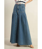 Medium Wash Denim Wide Leg Jeans - Unique Vintage - Womens, BOTTOMS, PANTS