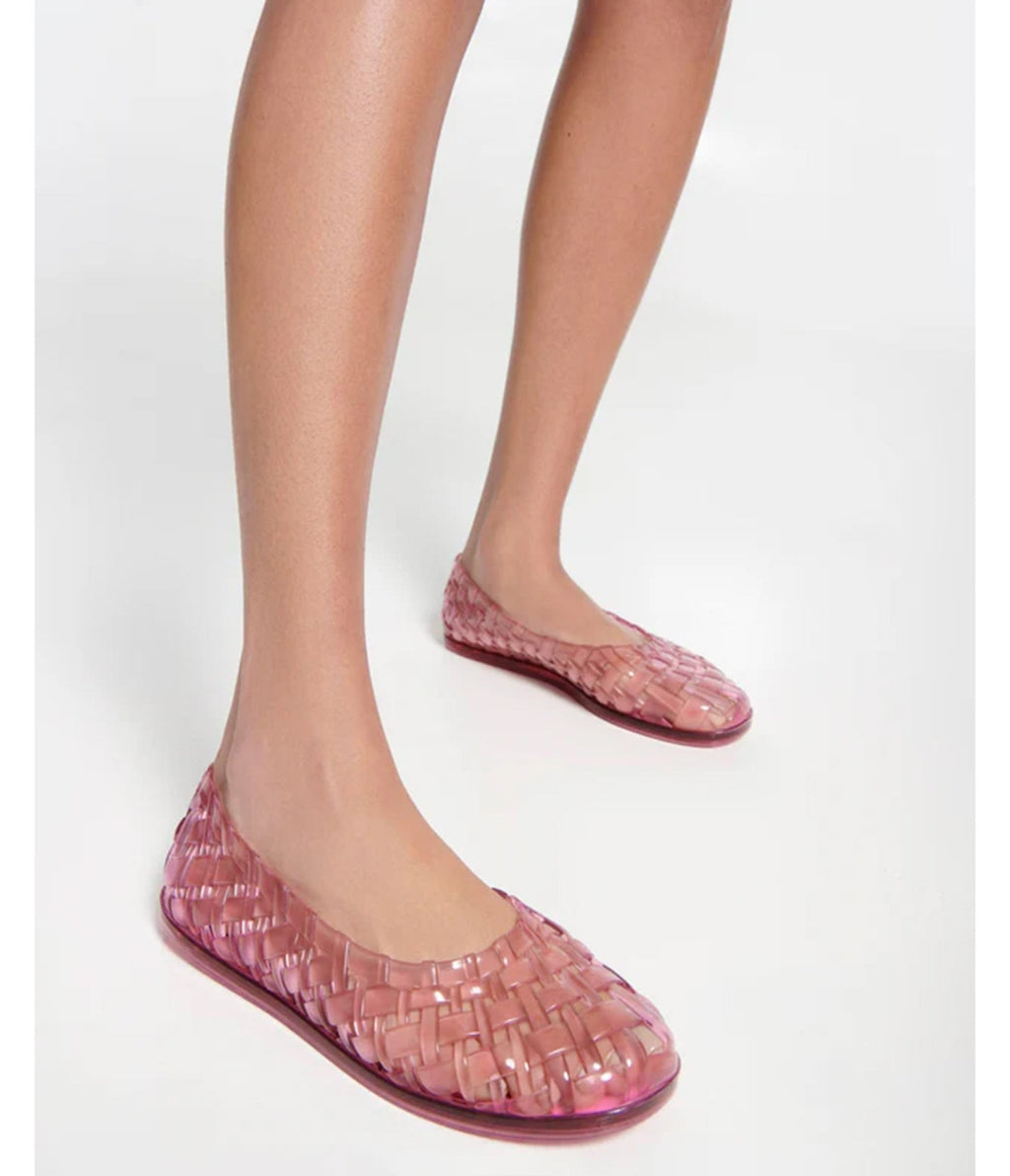 Melissa Pink Ballerina Flats - Unique Vintage - Womens, SHOES, FLATS