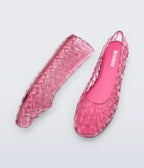 Melissa Pink Ballerina Flats - Unique Vintage - Womens, SHOES, FLATS