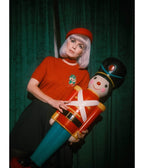Mischief Made Red Candy Cane Kitten Sweater - Unique Vintage - Womens, TOPS, SWEATERS