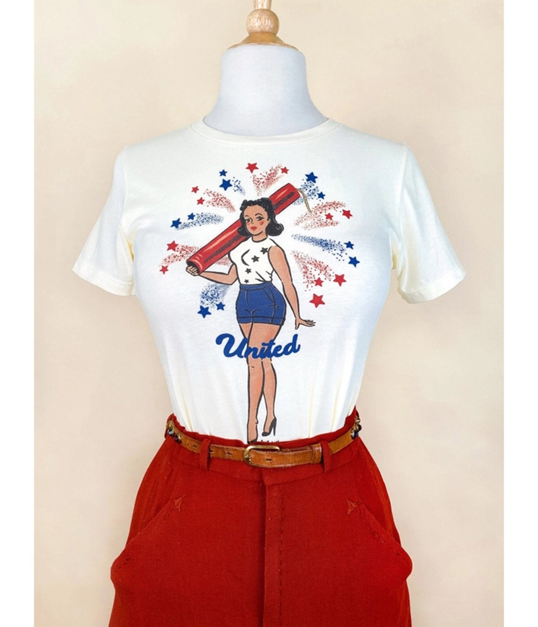 Mischief Made United Womens Fitted Tee - Unique Vintage - Womens, TOPS, TEES