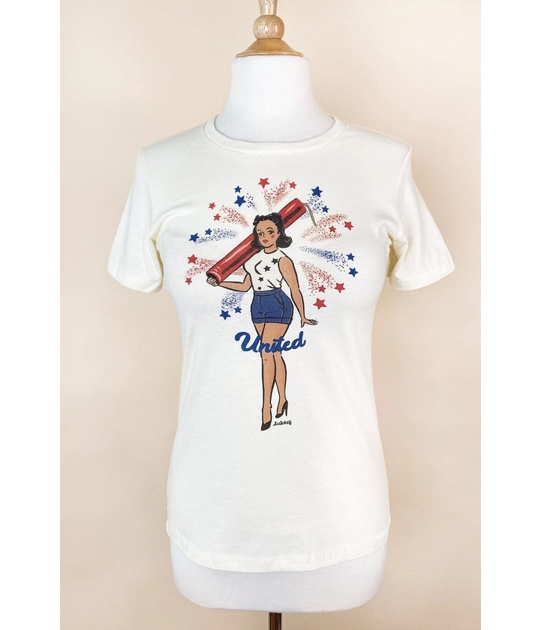 Mischief Made United Womens Fitted Tee - Unique Vintage - Womens, TOPS, TEES