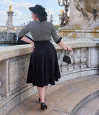 Miss Candyfloss Plus Size Black Josephine Lou Swing Dress - Unique Vintage - Womens, DRESSES, A - LINE