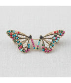 Multicolor Crystal Butterfly Stud Earrings - Unique Vintage - Womens, ACCESSORIES, JEWELRY