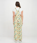 Multicolor Rooster Print Cotton Overalls - Unique Vintage - Womens, BOTTOMS, ROMPERS AND JUMPSUITS