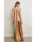 Multicolor Striped Wide Leg Pants - Unique Vintage - Womens, BOTTOMS, PANTS