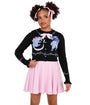 My Violet Black Raccoon Print Trash Parade Cardigan