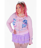 My Violet Pink Raccoon Print Trash Parade Cardigan - Unique Vintage - Womens, TOPS, SWEATERS