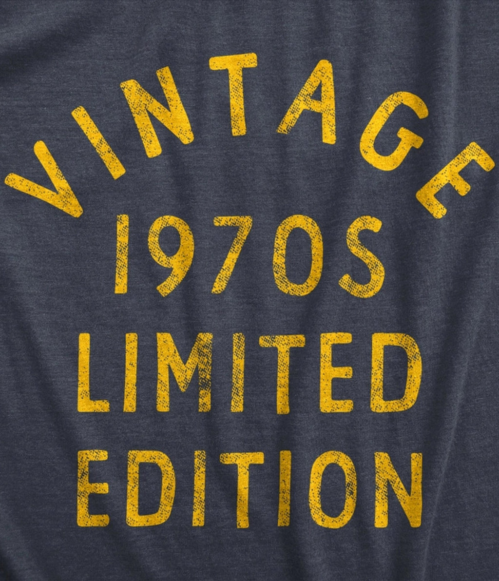 Navy & Yellow 1970s Vintage Graphic Tee - Unique Vintage - Womens, GRAPHIC TEES, TEES